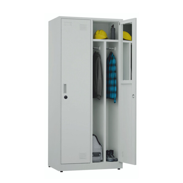 Szafa socjalna BHP ubraniowa, zamek elektroniczny, 1800x800x500 mm, szara - TechViking #3