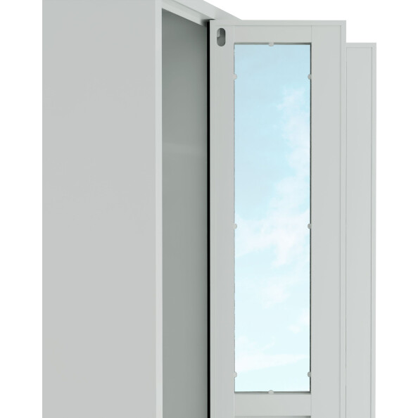 Szafa socjalna BHP ubraniowa, zamek szyfrowy, 1800x800x500 mm, szara - TechViking #6