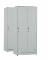 2x Szafa socjalna BHP ubraniowa, 1800x800x500 mm, szara - TechViking