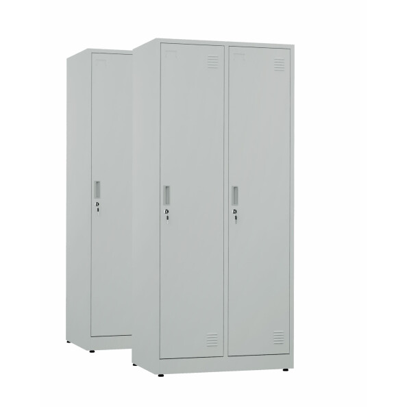 2x Szafa socjalna BHP ubraniowa, 1800x800x500 mm, szara - TechViking #1