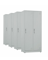 4x Szafa socjalna BHP ubraniowa, 1800x800x500 mm, szara - TechViking