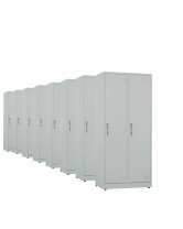 8x Szafa socjalna BHP ubraniowa, 1800x800x500 mm, szara - TechViking