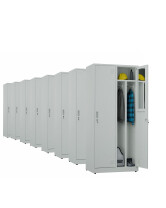 8x Szafa socjalna BHP ubraniowa, 1800x800x500 mm, szara - TechViking