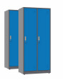 2x Szafa socjalna BHP ubraniowa, 1800x800x500 mm, grafitowo-niebieska - TechViking