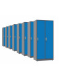 8x Szafa socjalna BHP ubraniowa, 1800x800x500 mm, grafitowo-niebieska - TechViking