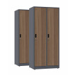 2x Szafa socjalna BHP ubraniowa, 1800x800x500 mm, NATURAL: grafitowa/orzech - TechViking #1