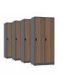 4x Szafa socjalna BHP ubraniowa, 1800x800x500 mm, NATURAL: grafitowa/orzech - TechViking