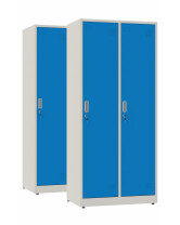 2x Szafa socjalna BHP ubraniowa, 1800x800x500 mm, szaro-niebieska - TechViking
