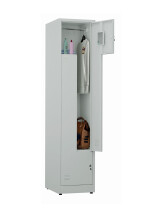 Ubraniowa szafa metalowa typu L, 1800x400x500 mm, szara - TechViking