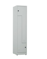 Ubraniowa szafa metalowa typu L, zamek elektroniczny, 1800x400x500 mm, szara - TechViking