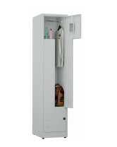 Ubraniowa szafa metalowa typu L, zamek elektroniczny, 1800x400x500 mm, szara - TechViking