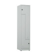 Ubraniowa szafa metalowa typu L, zamek szyfrowy, 1800x400x500 mm, szara - TechViking #1