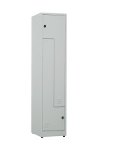 Ubraniowa szafa metalowa typu L, zamek szyfrowy, 1800x400x500 mm, szara - TechViking