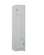 Ubraniowa szafa metalowa typu L, zamek szyfrowy, 1800x400x500 mm, szara - TechViking