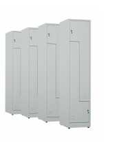 4x Ubraniowa szafa metalowa typu L, 1800x400x500 mm, szara - TechViking