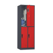 Szafa skrytkowa ubraniowa 4-drzwiowa, zamek elektroniczny, 1800x600x500 mm, grafitowo-czerwona - TechViking #4