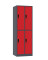 Szafa skrytkowa ubraniowa 4-drzwiowa, zamek szyfrowy, 1800x600x500 mm, szara - TechViking