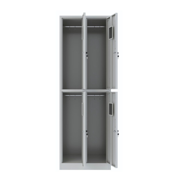 Szafa skrytkowa ubraniowa 4-drzwiowa, 1800x600x500 mm, szara - TechViking #3