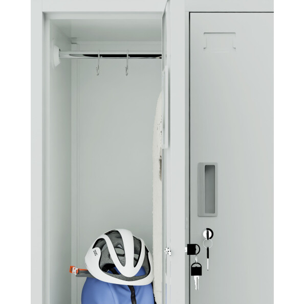 Szafa skrytkowa ubraniowa 4-drzwiowa, 1800x600x500 mm, szara - TechViking #7