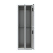 Szafa skrytkowa ubraniowa 4-drzwiowa, zamek elektroniczny, 1800x600x500 mm, szara - TechViking #2