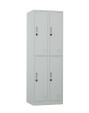 Szafa skrytkowa ubraniowa 4-drzwiowa, zamek szyfrowy, 1800x600x500 mm, szara - TechViking