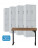 4x Szafa skrytkowa ubraniowa 4-drzwiowa, 1800x600x500 mm, szara + 1x Biurko z elektryczną regulacją wysokości, orzech/czarne za 1 zł - TechViking