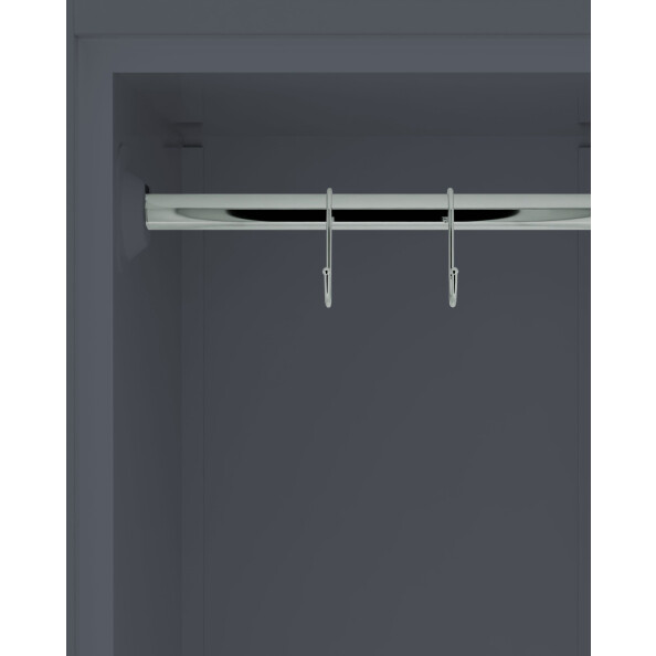 Szafa skrytkowa ubraniowa 2-drzwiowa, 1800x300x500 mm, grafitowo-czerwona - TechViking #6