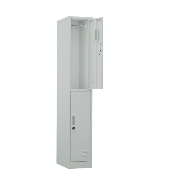 Szafa skrytkowa ubraniowa 2-drzwiowa, zamek szyfrowy, 1800x300x500 mm, szara - TechViking #3