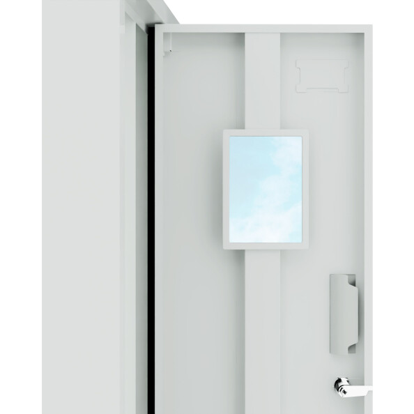 Szafa skrytkowa ubraniowa 2-drzwiowa, zamek szyfrowy, 1800x300x500 mm, szara - TechViking #5