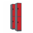 2 x Szafa skrytkowa ubraniowa 2-drzwiowa, 1800x300x500 mm, grafitowo-czerwona - TechViking #1