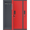 Szafa skrytkowa ubraniowa 6-drzwiowa, 1800x900x500 mm, grafitowo-czerwona - TechViking #6