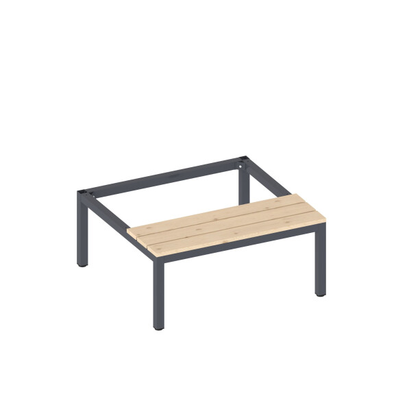 Szafa skrytkowa ubraniowa 6-drzwiowa z ławką, 1800x900x500 mm, grafitowo-czerwona - TechViking #6