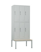 Ławka do szafy o szerokości 90 cm w kolorze szarym - TechViking