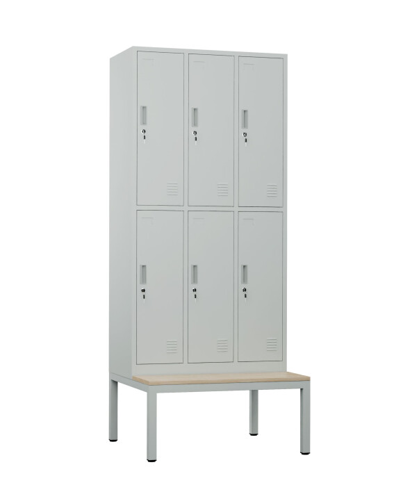 Ławka do szafy o szerokości 90 cm w kolorze szarym - TechViking