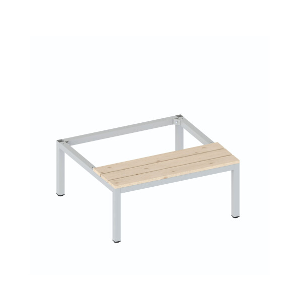 Szafa skrytkowa ubraniowa 6-drzwiowa z ławką, 1800x900x500 mm, szara - TechViking #6