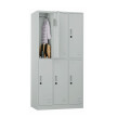 Szafa skrytkowa ubraniowa 6-drzwiowa, zamek elektroniczny, 1800x900x500 mm, szara - TechViking #3