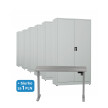 6x Biurowa szafa metalowa na dokumenty, 1950x1000x435 mm, szara + 1x Biurko z elektryczną regulacją wysokości, szare za 1 zł - TechViking #1