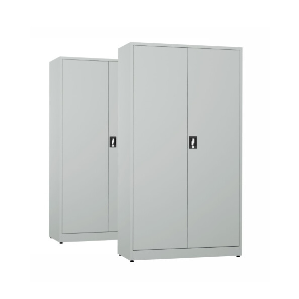 2x Biurowa szafa metalowa na dokumenty, 1950x1000x435 mm, szara - TechViking #1
