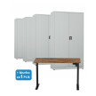 4x Biurowa szafa metalowa na dokumenty, 1950x1000x435 mm, szara + 1x Biurko z elektryczną regulacją wysokości, orzech/czarne za 1 zł - TechViking #1