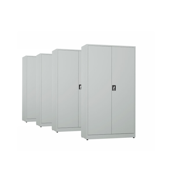 4x Biurowa szafa metalowa na dokumenty, 1950x1000x435 mm, szara - TechViking #1