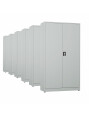 6x Biurowa szafa metalowa na dokumenty, 1950x1000x435 mm, szara - TechViking