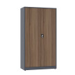 Biurowa szafa metalowa na dokumenty, 1950x1000x435 mm, NATURAL: grafitowa/orzech - TechViking #1