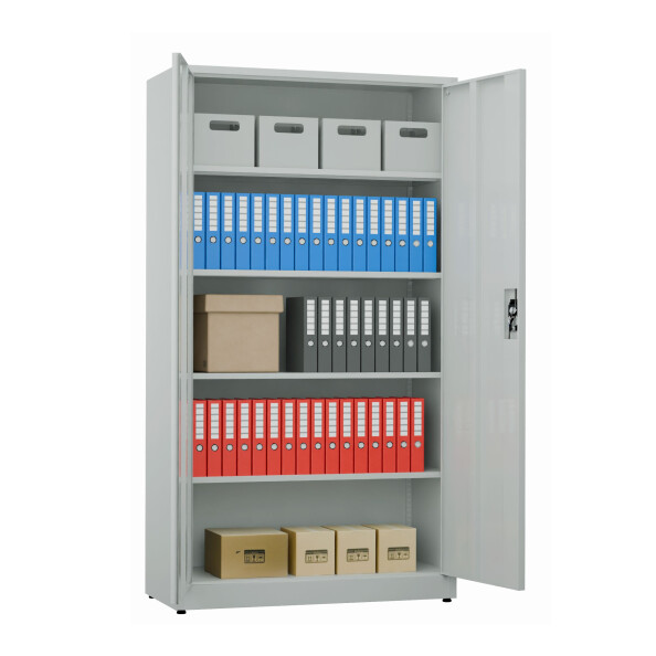 2x Biurowa szafa metalowa na dokumenty, 1950x1000x435 mm, szara - TechViking #3