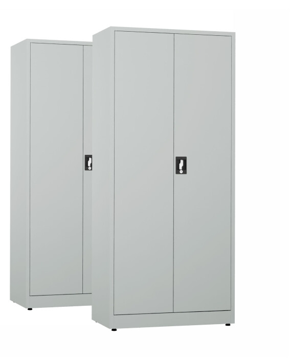2x Biurowa szafa metalowa na dokumenty, 1950x800x435 mm, szara - TechViking