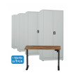 4x Biurowa szafa metalowa na dokumenty, 1950x800x435 mm, szara + 1x Biurko z elektryczną regulacją wysokości, orzech/czarne za 1 zł - TechViking #1