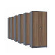 6x Biurowa szafa metalowa na dokumenty, 1950x800x435 mm, NATURAL: grafitowa/orzech - TechViking #1