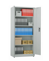 Biurowa szafa metalowa na dokumenty, 1950x800x435 mm, szara - TechViking