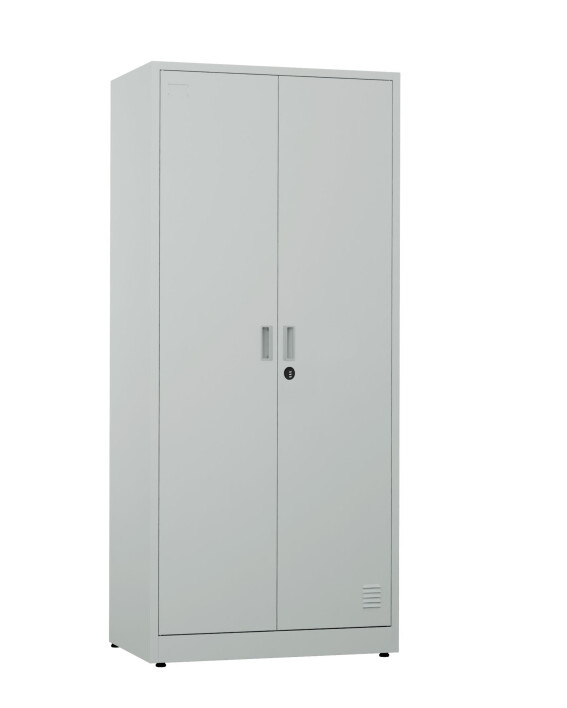 Metalowa szafa ubraniowo-gospodarcza, zamek szyfrowy, 1800x800x500 mm, szara - TechViking