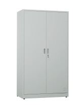 Metalowa szafa ubraniowo-gospodarcza, 1800x1000x500 mm, szara - TechViking