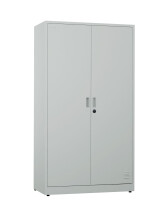 Metalowa szafa ubraniowo-gospodarcza, zamek elektroniczny, 1800x1000x500 mm, szara - TechViking